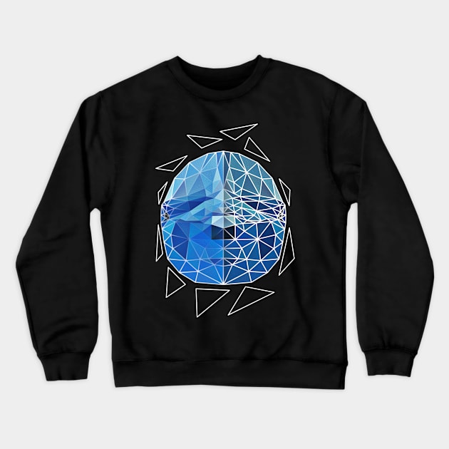 Geometric Dolphin Crewneck Sweatshirt by Jackson Lester